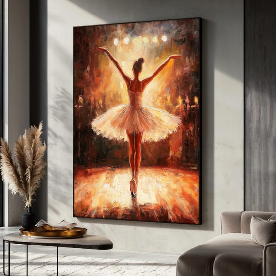 Ballerina Painting, Elegant Ballet Wall Art