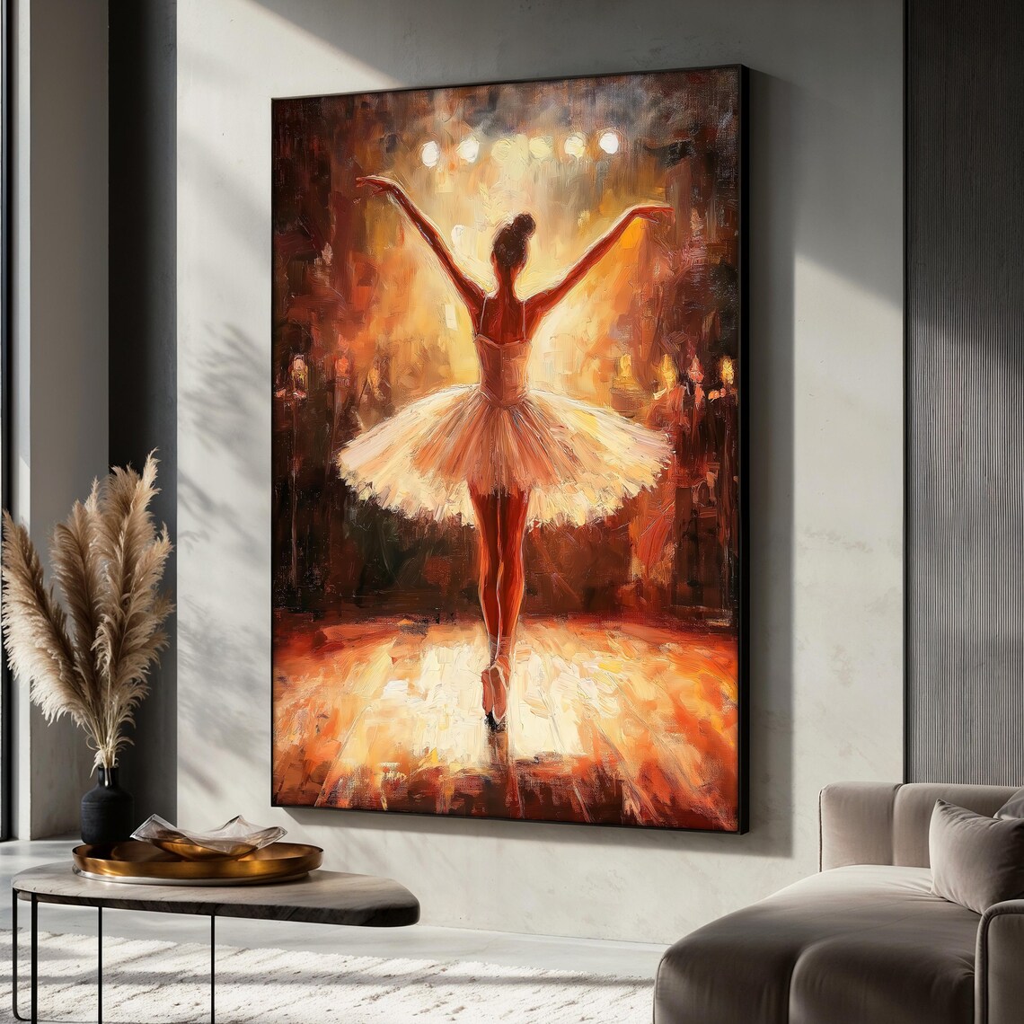 Ballerina Painting, Elegant Ballet Wall Art