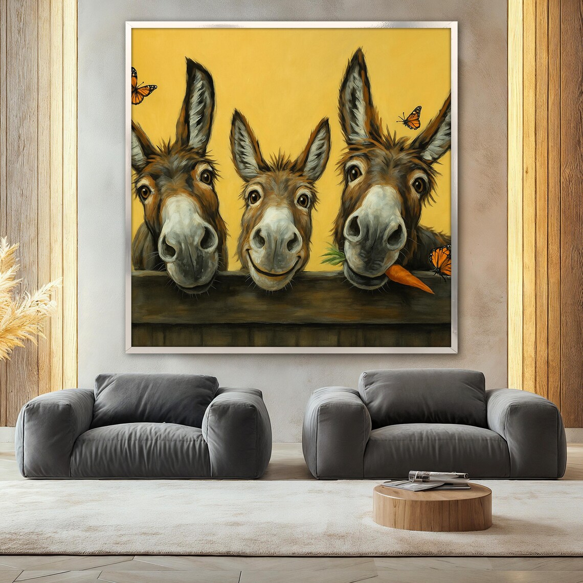 Funny Donkey Painting, Whimsical Farm Animal - Image 2