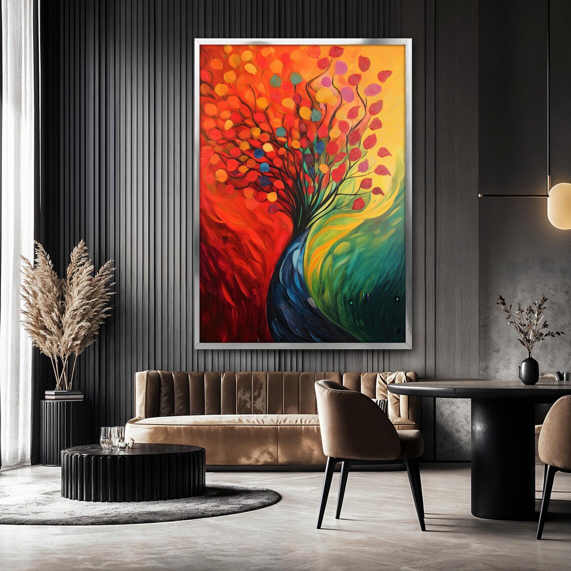 Colorful Abstract Tree Art Print, Modern Decor - Image 2