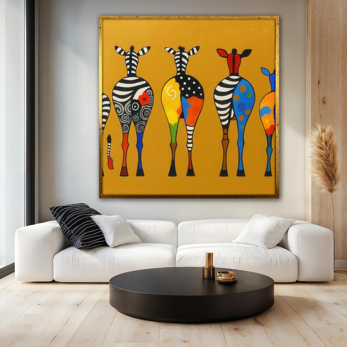Colorful Zebra Painting, Abstract Animal Art Print - Image 3