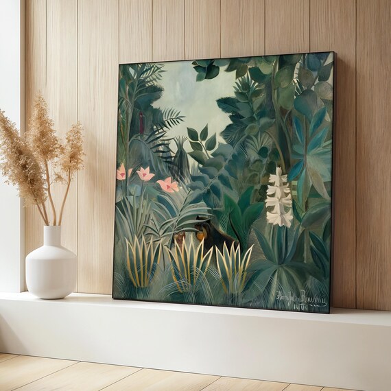 The Hidden Tiger Painting, Henri Rousseau Jungle