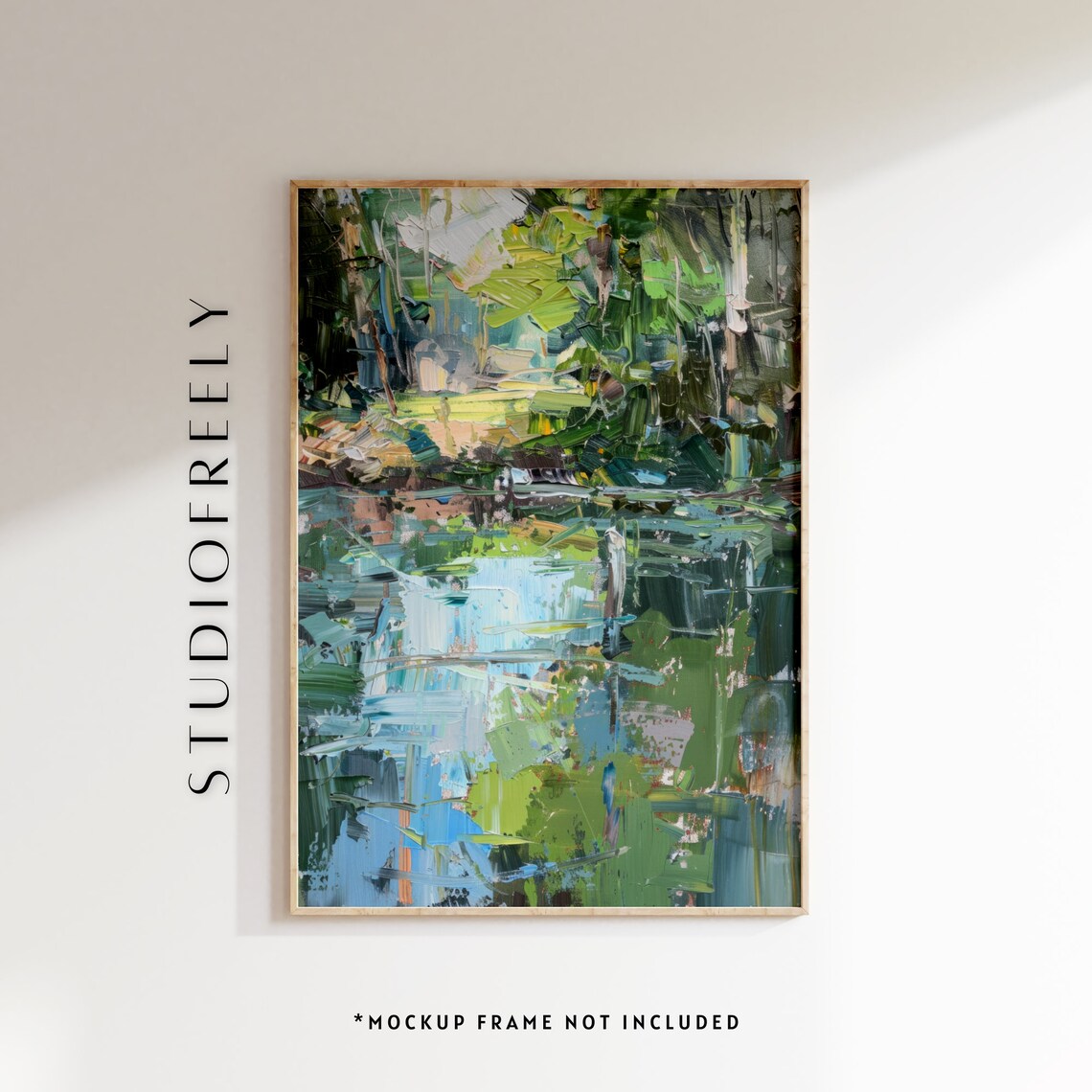 Abstract Landscape Lake Reflections Art Print