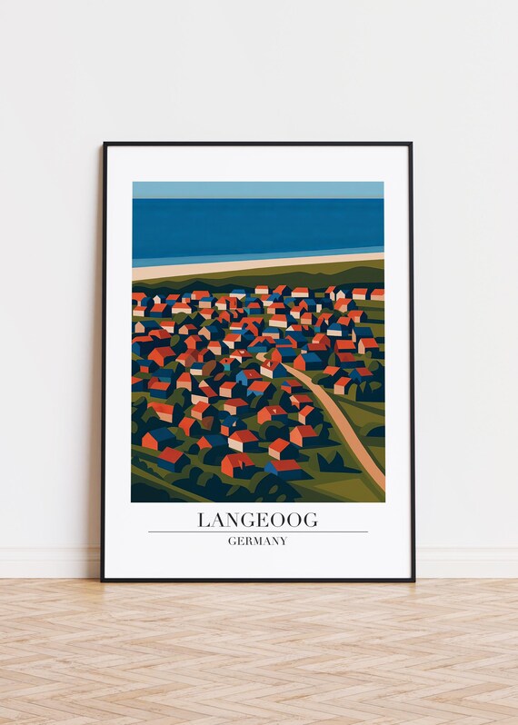 Langeoog Germany Poster Modern Illustration Art Print