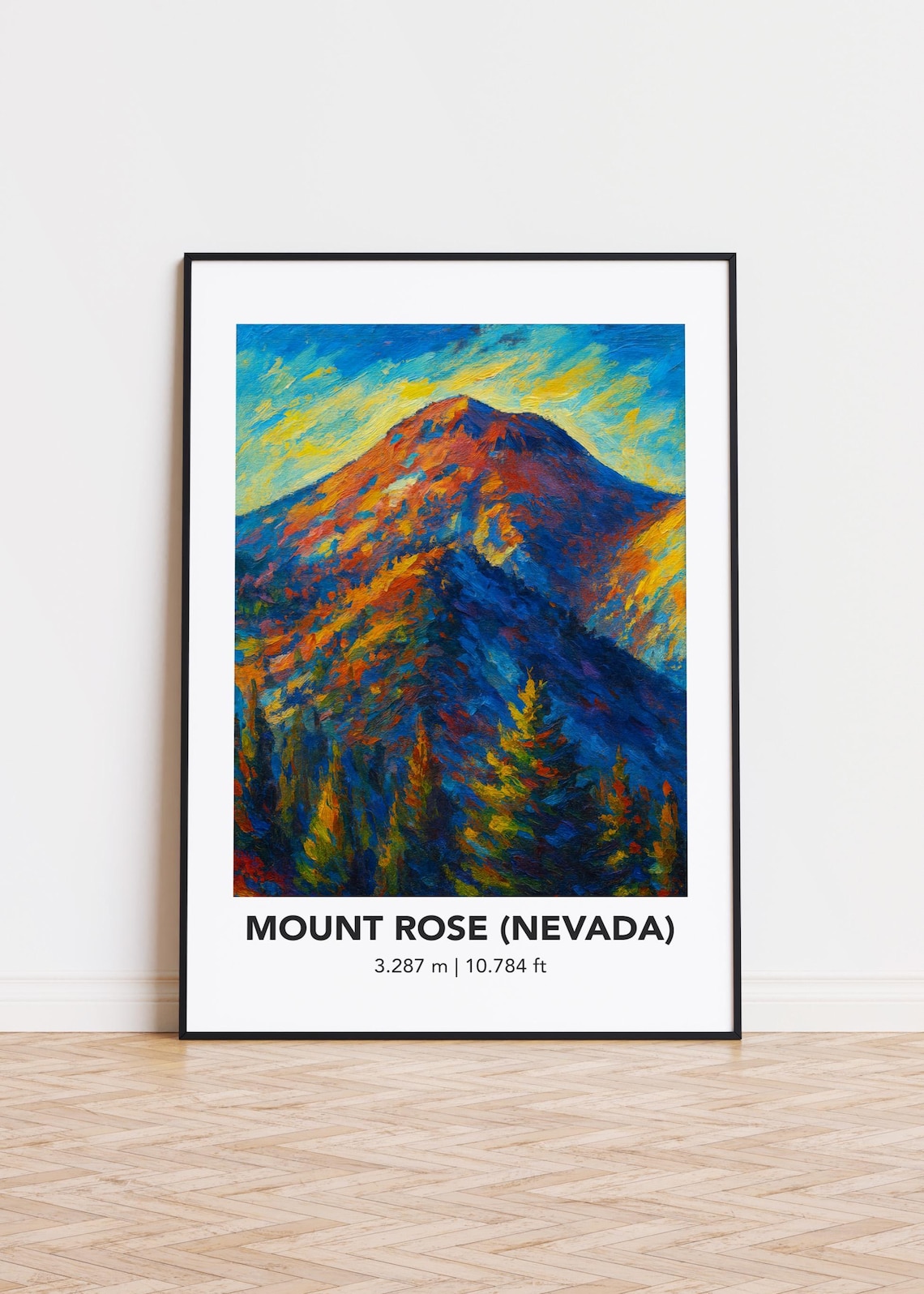 Mount Rose Nevada Modern Mountain Art Print