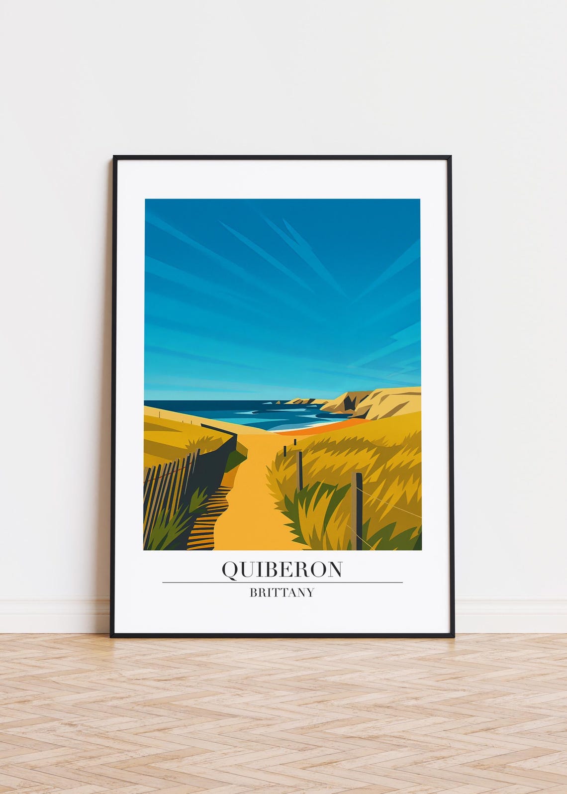Quiberon France Modern Travel Poster