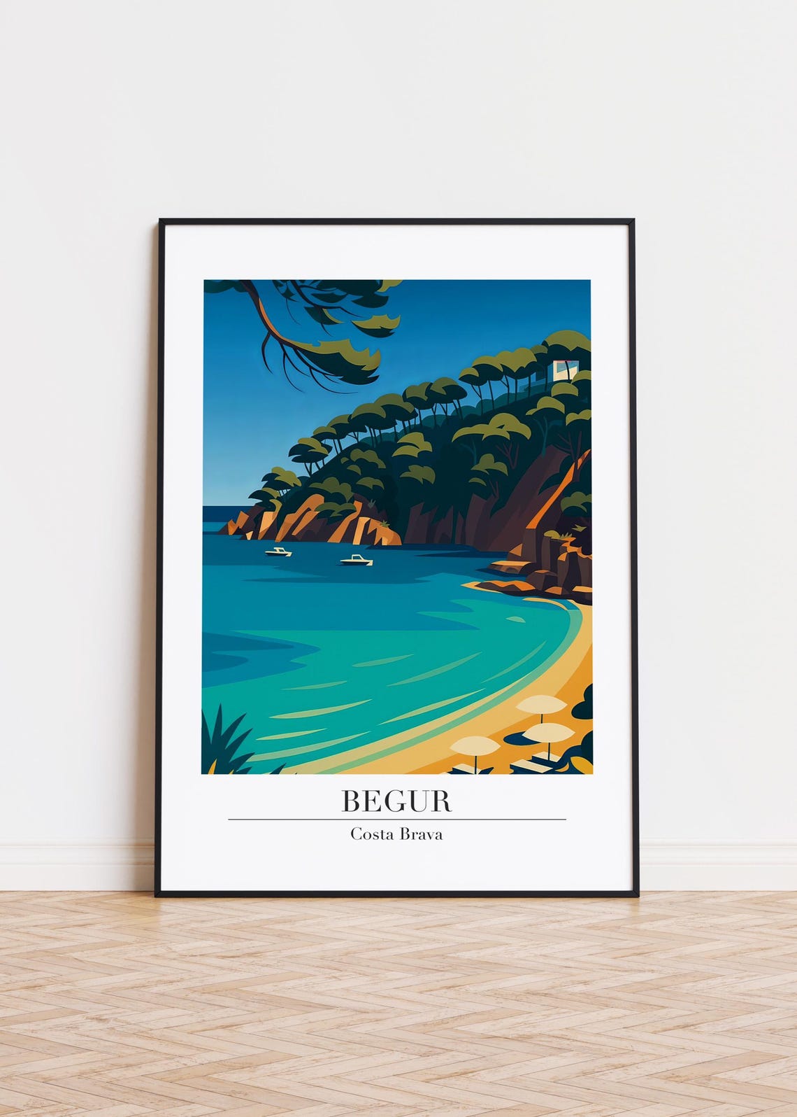 Begur Spain Modern Travel Poster