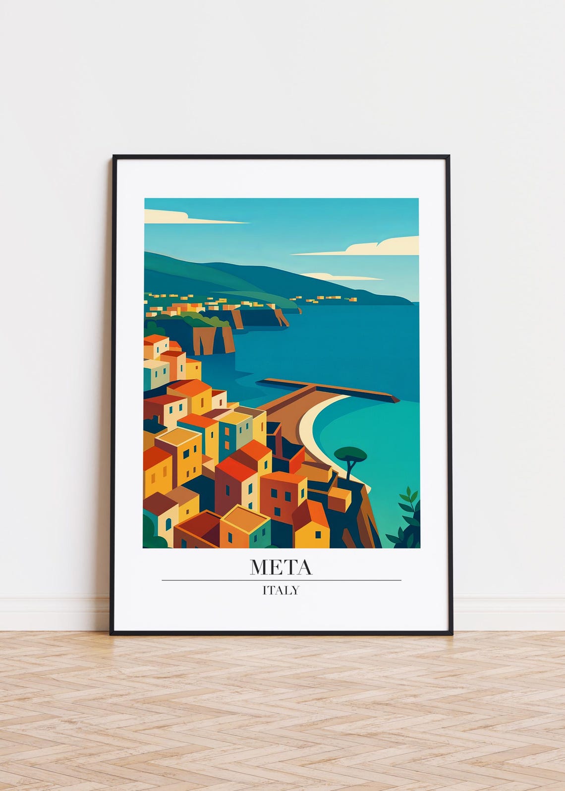 Meta Italy Poster Modern City Art Print