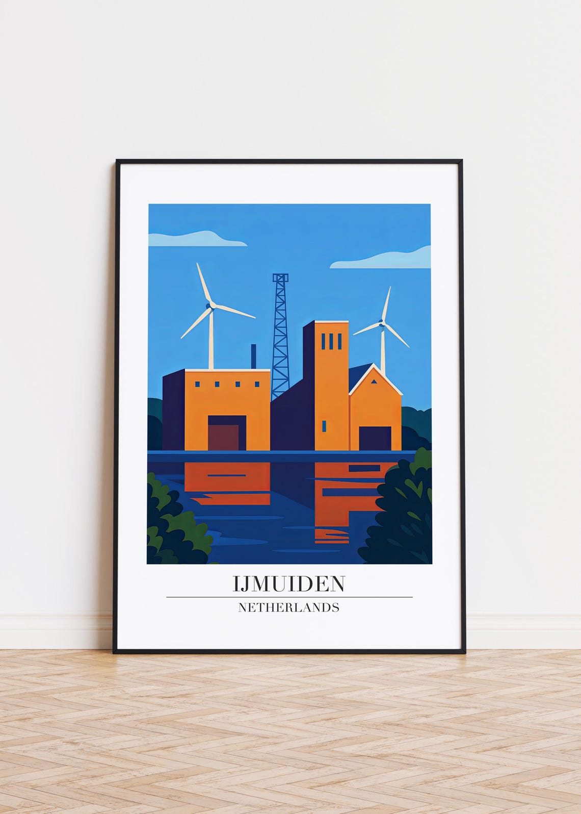 Ijmuiden Netherlands Poster Modern City Art Print