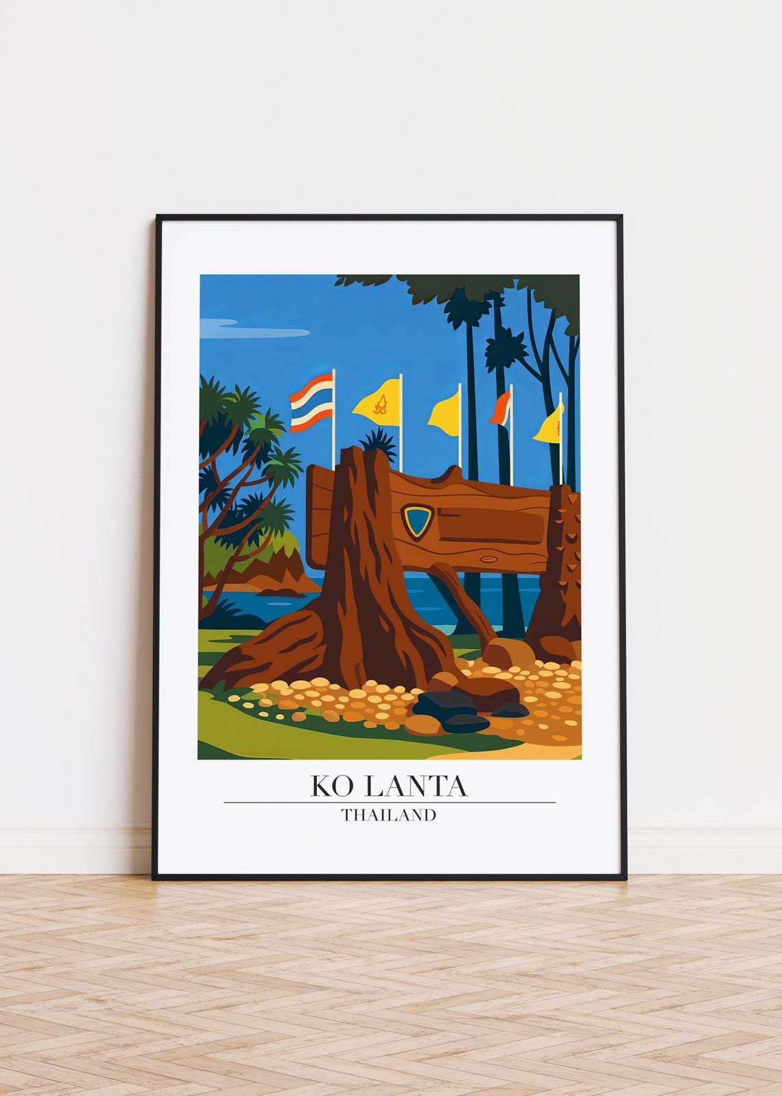Ko Lanta Thailand Modern Travel Poster