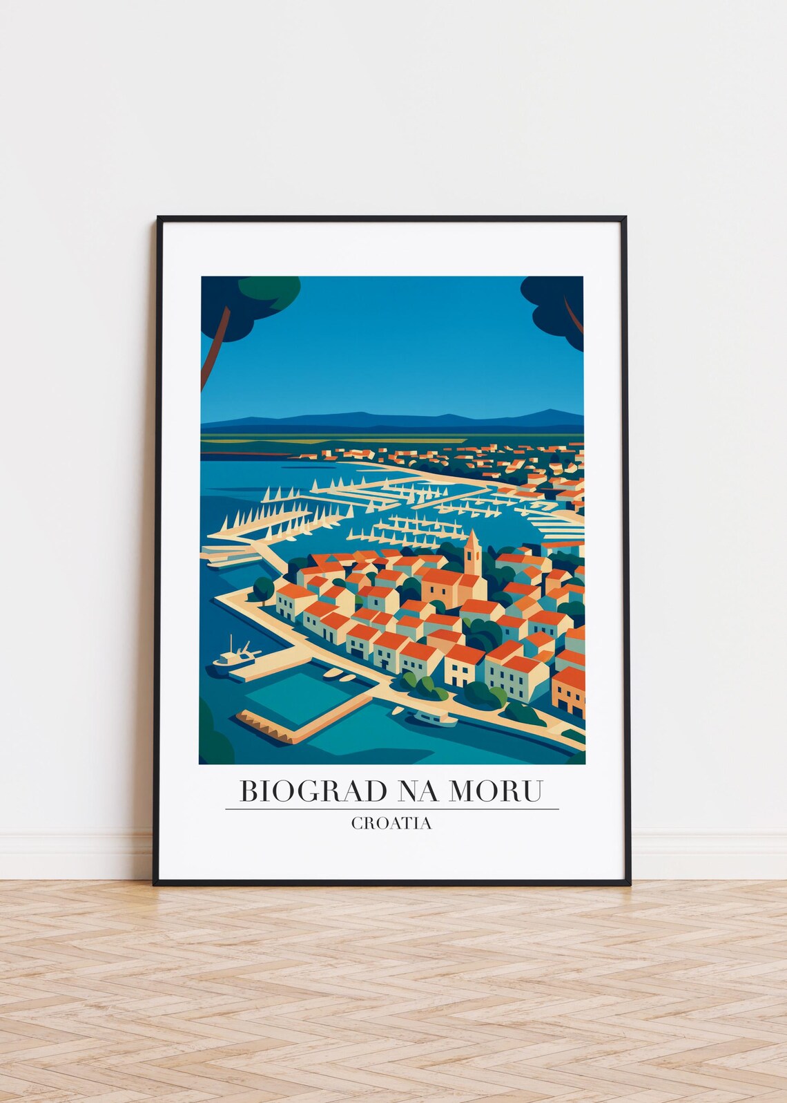 Biograd Na Moru Croatia Modern City Poster Print