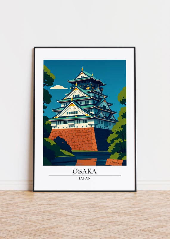 Osaka Cityscape Poster Modern Minimalist Travel Art