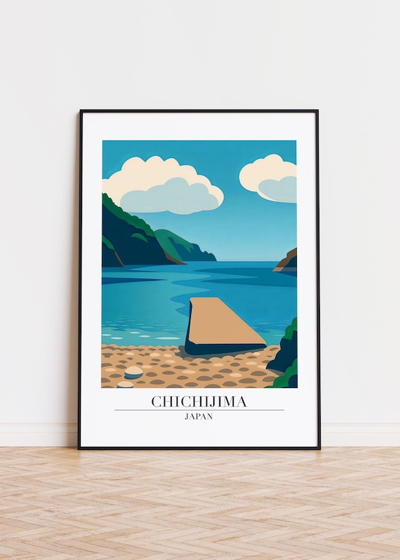 Chichijima Japan Poster Modern Illustration Art Print