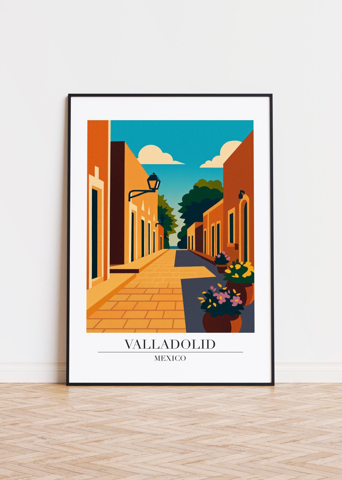 Valladolid City Poster Modern Minimalist Travel Art Print