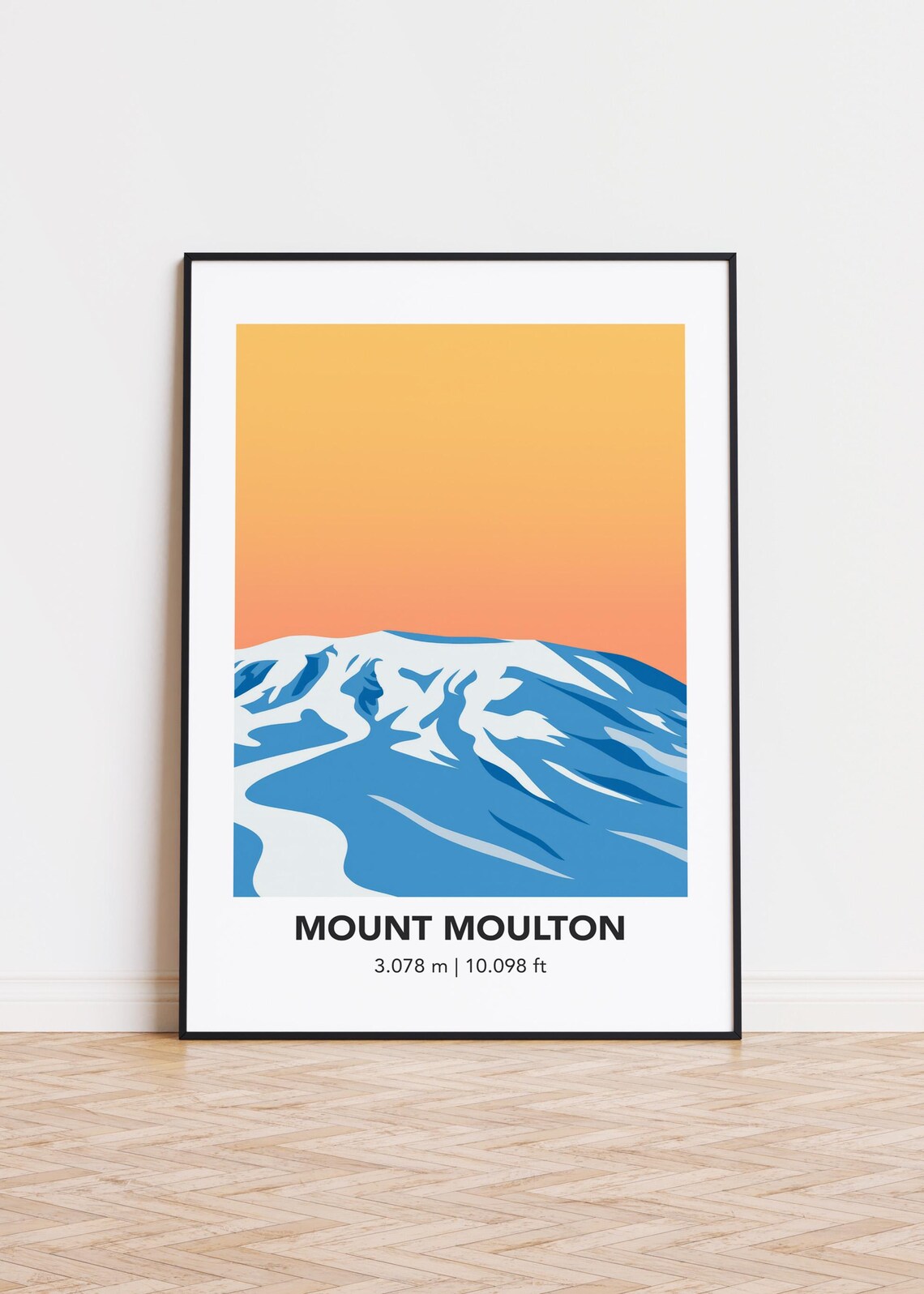 Mount Moulton Mountain Illustration Art Print