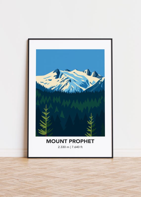 Mount Prophet Mountain Art Print Modern Minimalist Poster