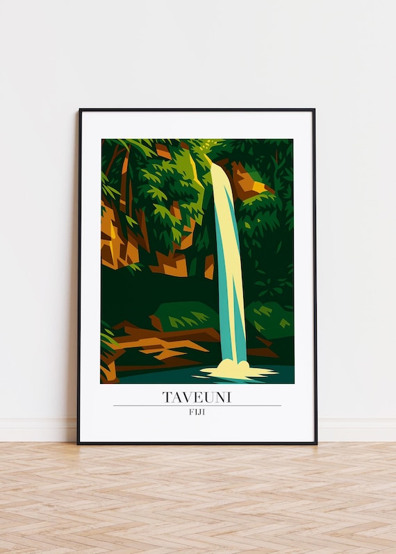 Taveuni Fiji Poster Modern Illustration Art Print