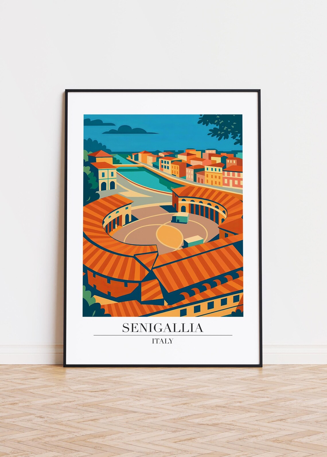 Senigallia Italy Poster Modern City Skyline Art Print