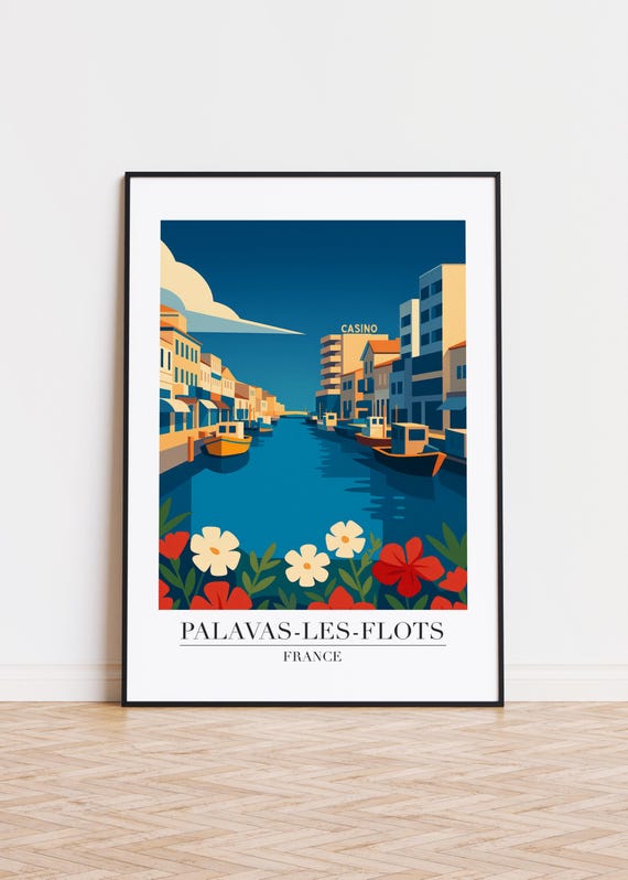 Palavaslesflots France Poster Modern City Art Print