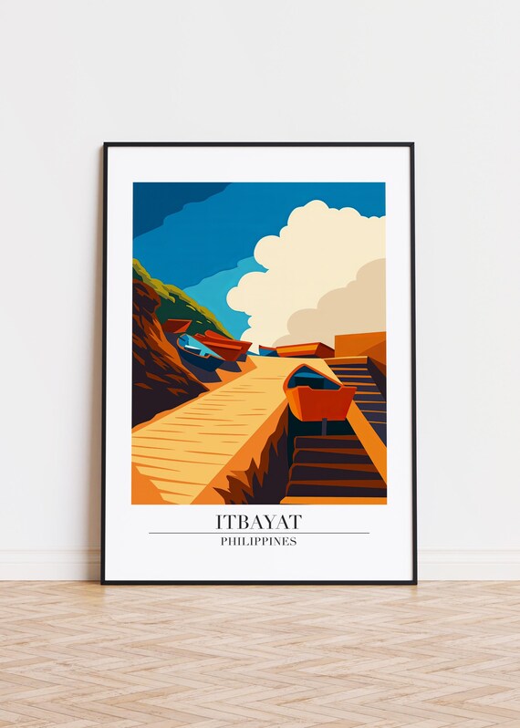 Itbayat Philippines Poster Modern City Illustration Art