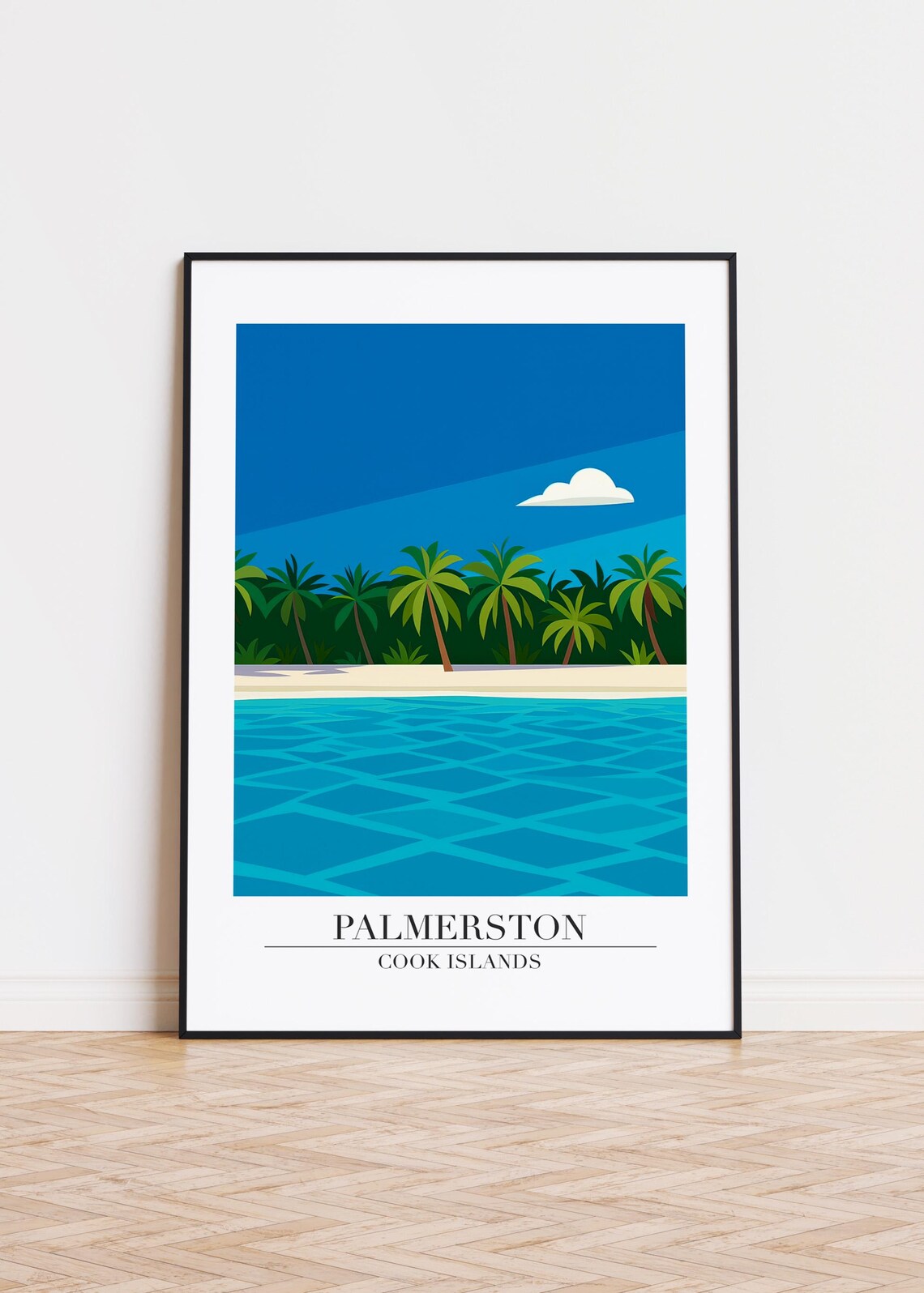 Palmerston Cook Islands Illustration Art Print