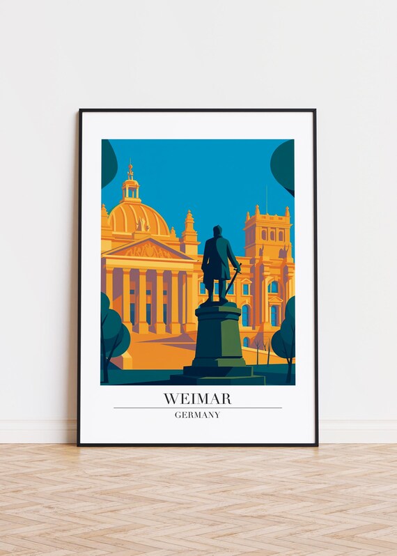 Weimar Germany Poster City Illustration Art Print