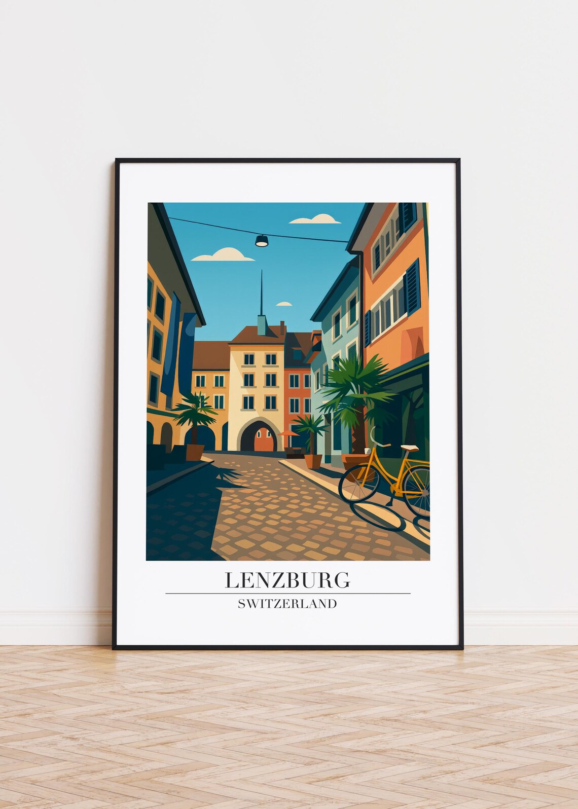 Lenzburg Switzerland Poster Modern City Art Print
