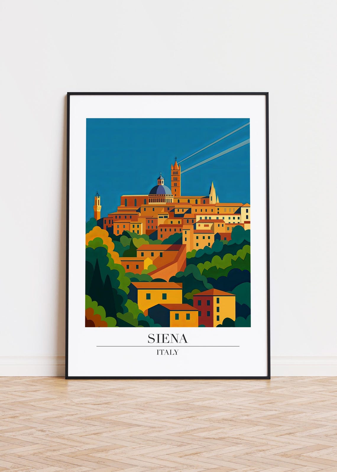 Siena Italy City Skyline Poster Print