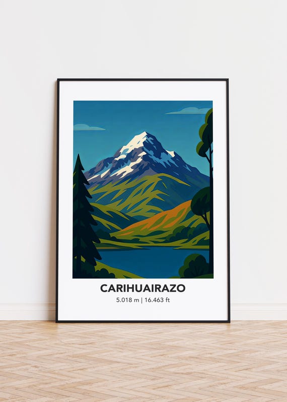 Carihuairazo Mountain Art Print Modern Home Decor