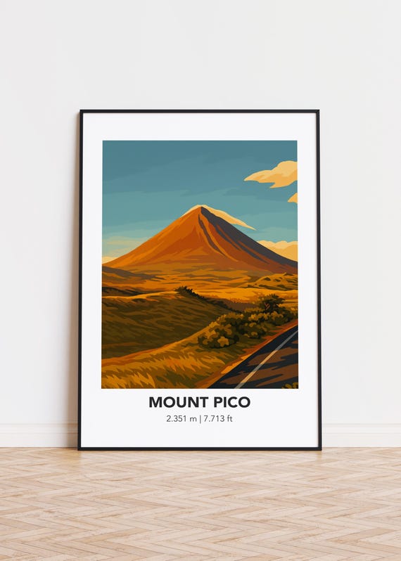 Mount Pico Poster Semigloss Print Mountain Art
