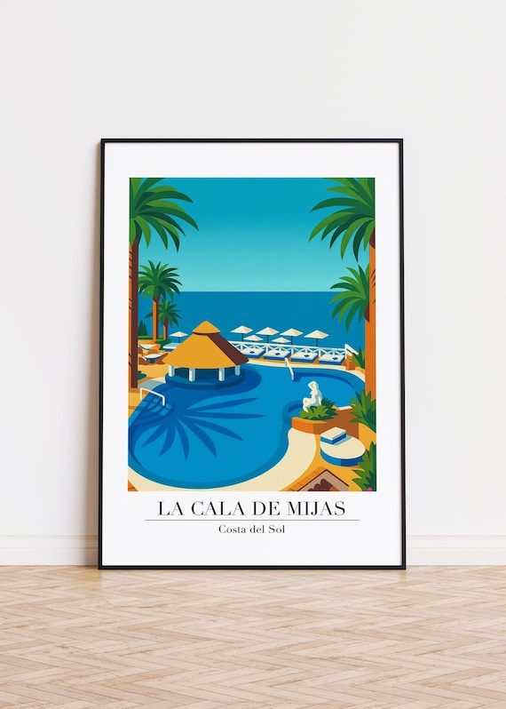 La Cala De Mijas Poster Costa Del Sol Illustration Art