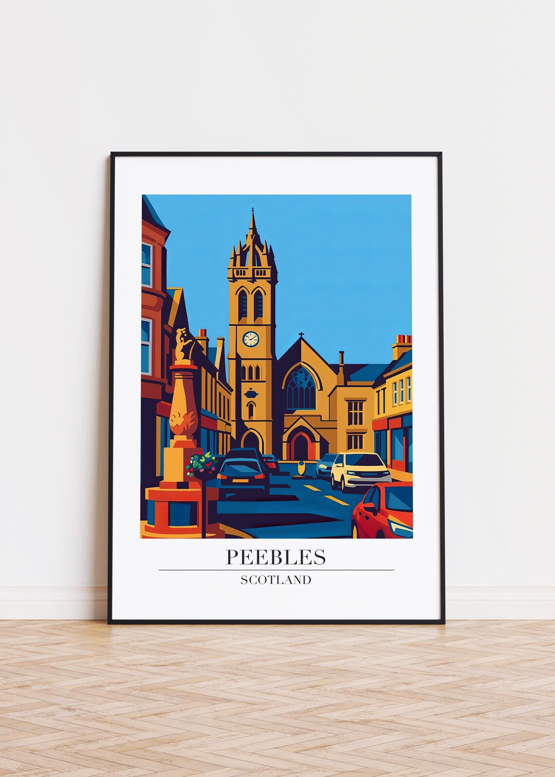 Peebles Scotland Modern City Poster Print