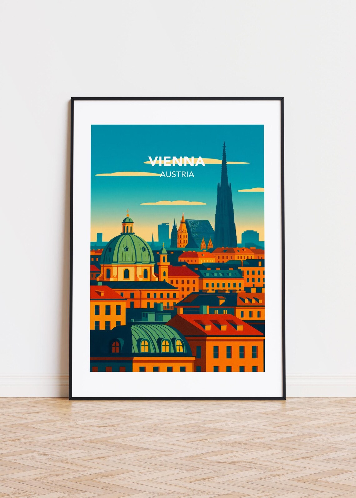 Vienna Austria City Illustration Art Print