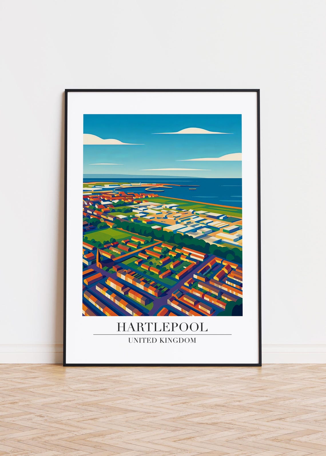 Hartlepool Illustration Poster Print