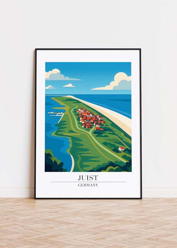 Juist Germany Poster Modern Illustration Art Print
