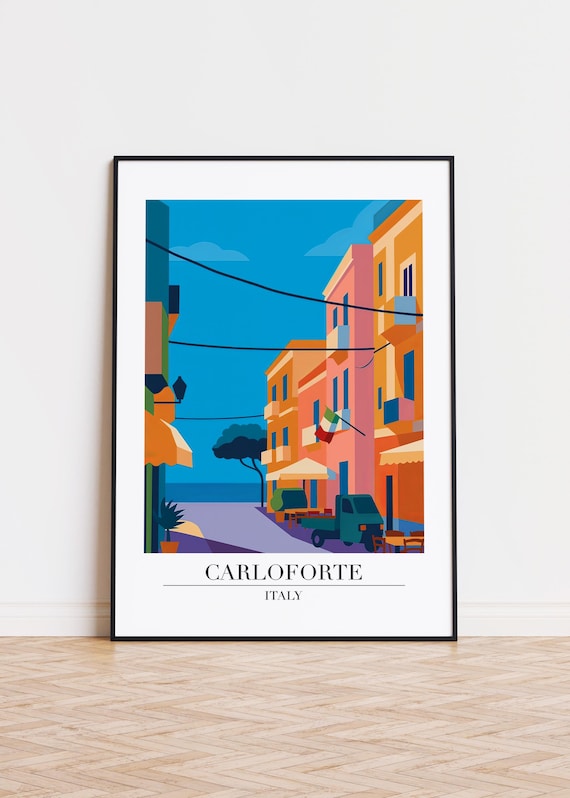 Carloforte Italy Poster Modern City Art Print