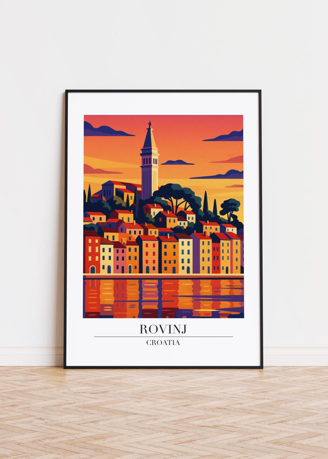 Rovinj Croatia Modern Travel Poster