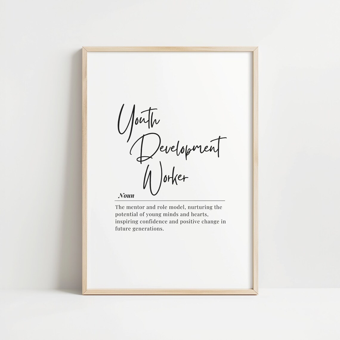 Youth Development Worker Print Inspirational Wall Art Office Decor Motivational Poster For Mentors