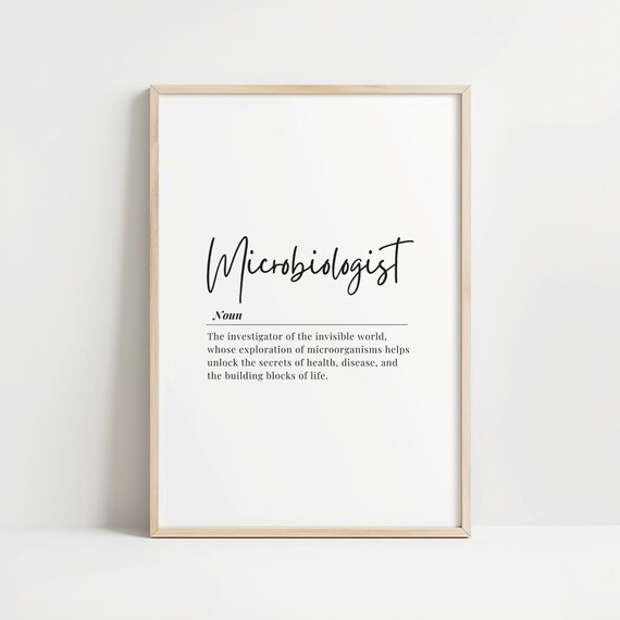 Microbiologist Definition Noun Typography Science Wall Poster