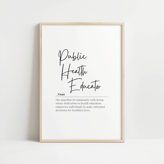 Public Health Educator Art Print Healthcare Professional Illustration Medical Office Decor Awareness Poster