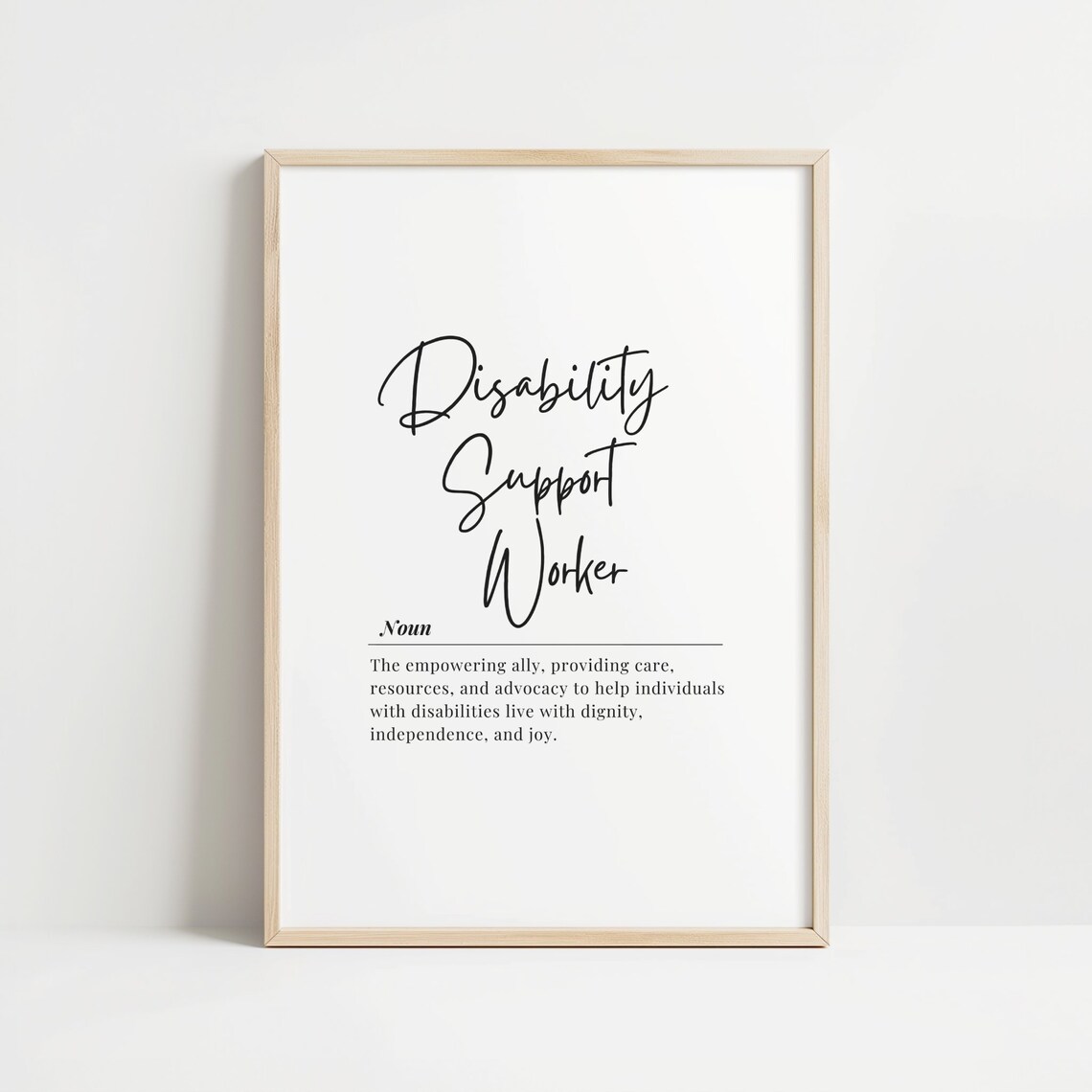 Disability Support Worker Illustration Poster