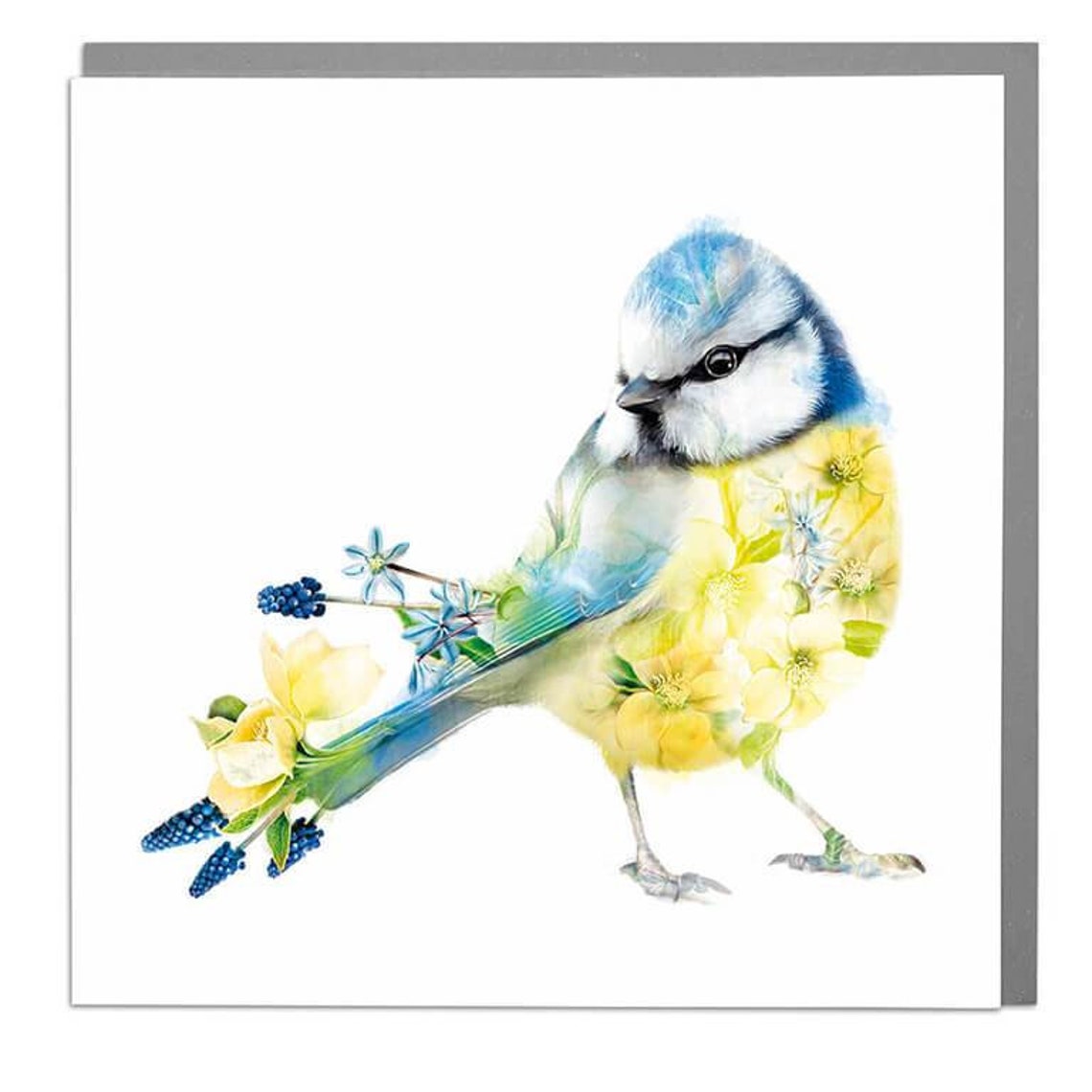 Blue Tit Blank Greeting Card