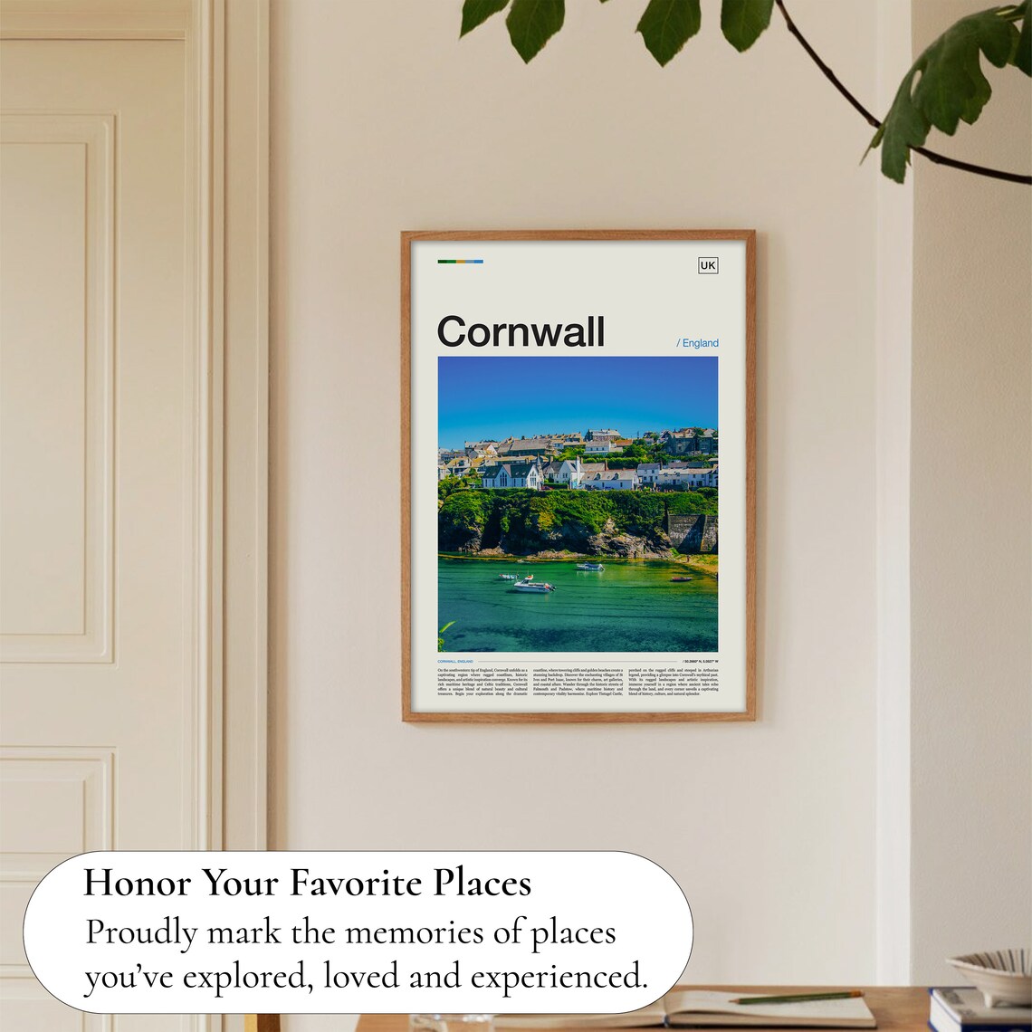Cornwall Fishing Village Coastal Cliffs England Harbor Photo Poster - Image 5