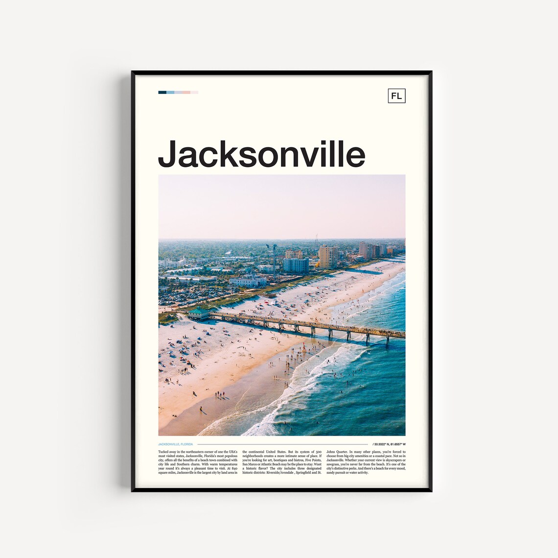 Jacksonville Travel Poster, Jacksonville Florida