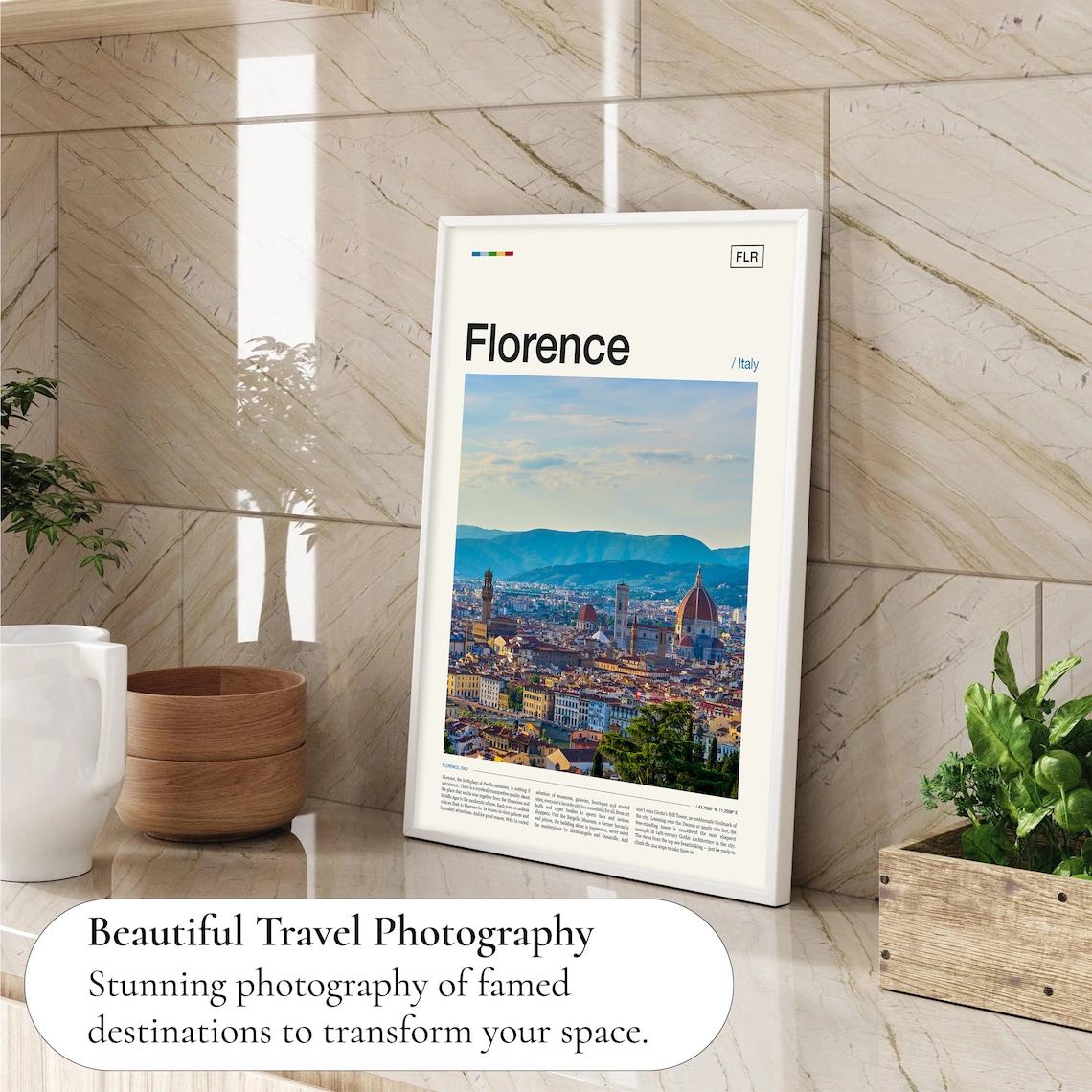 Florence Italy Duomo Cathedral Skyline Renaissance City View Poster - Image 4