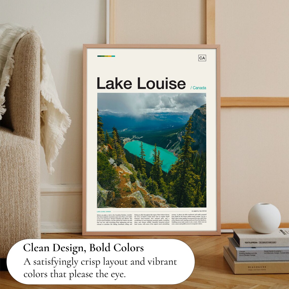 Lake Louise Canada Turquoise Lake Rocky Mountains Photo Travel Poster - Image 3