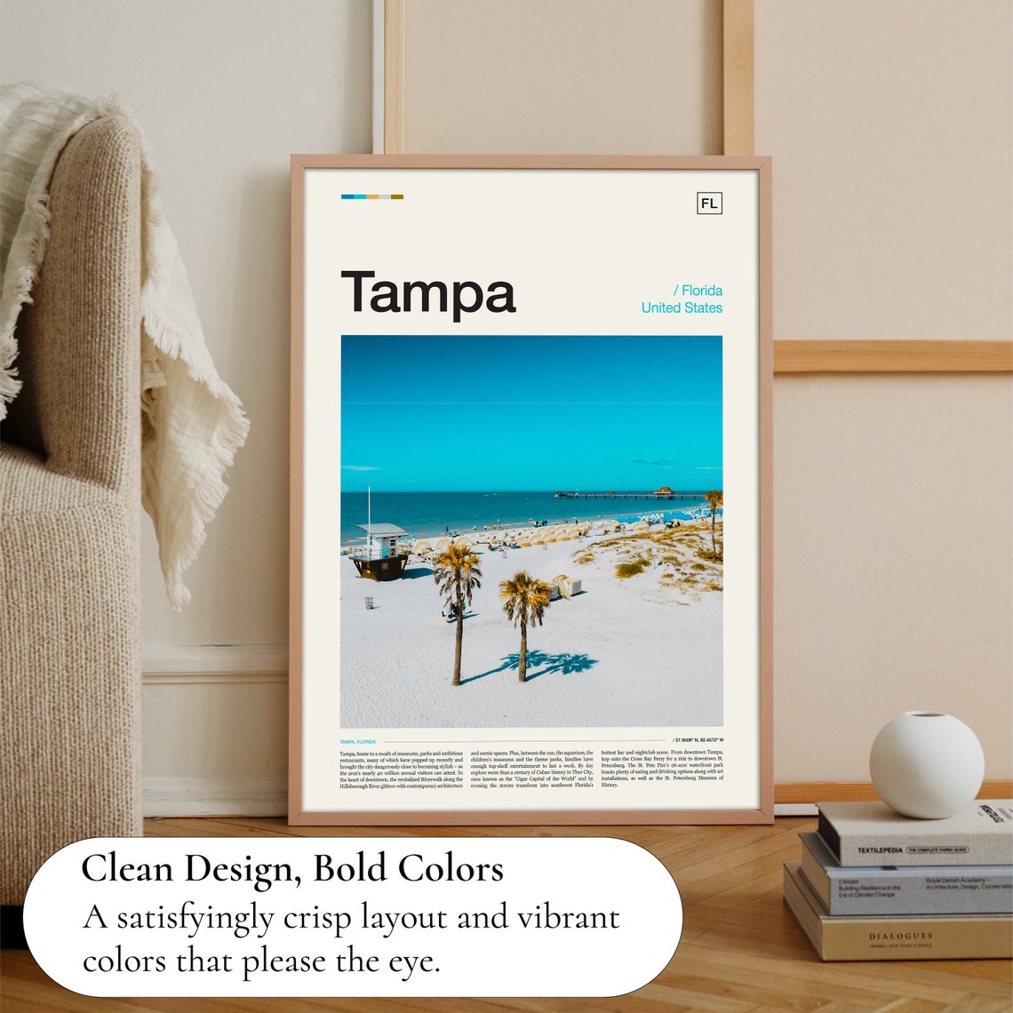 Tampa Poster Tampa Print Tampa Wall Art Tampa Art Print Tampa Artwork Tampa Photo Florida Print Florida Poster Florida Wall Art - Image 3