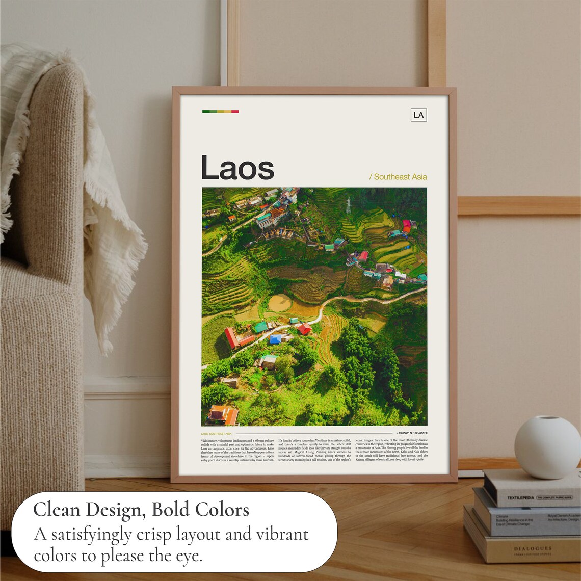 Laos Travel Art Print - Image 3