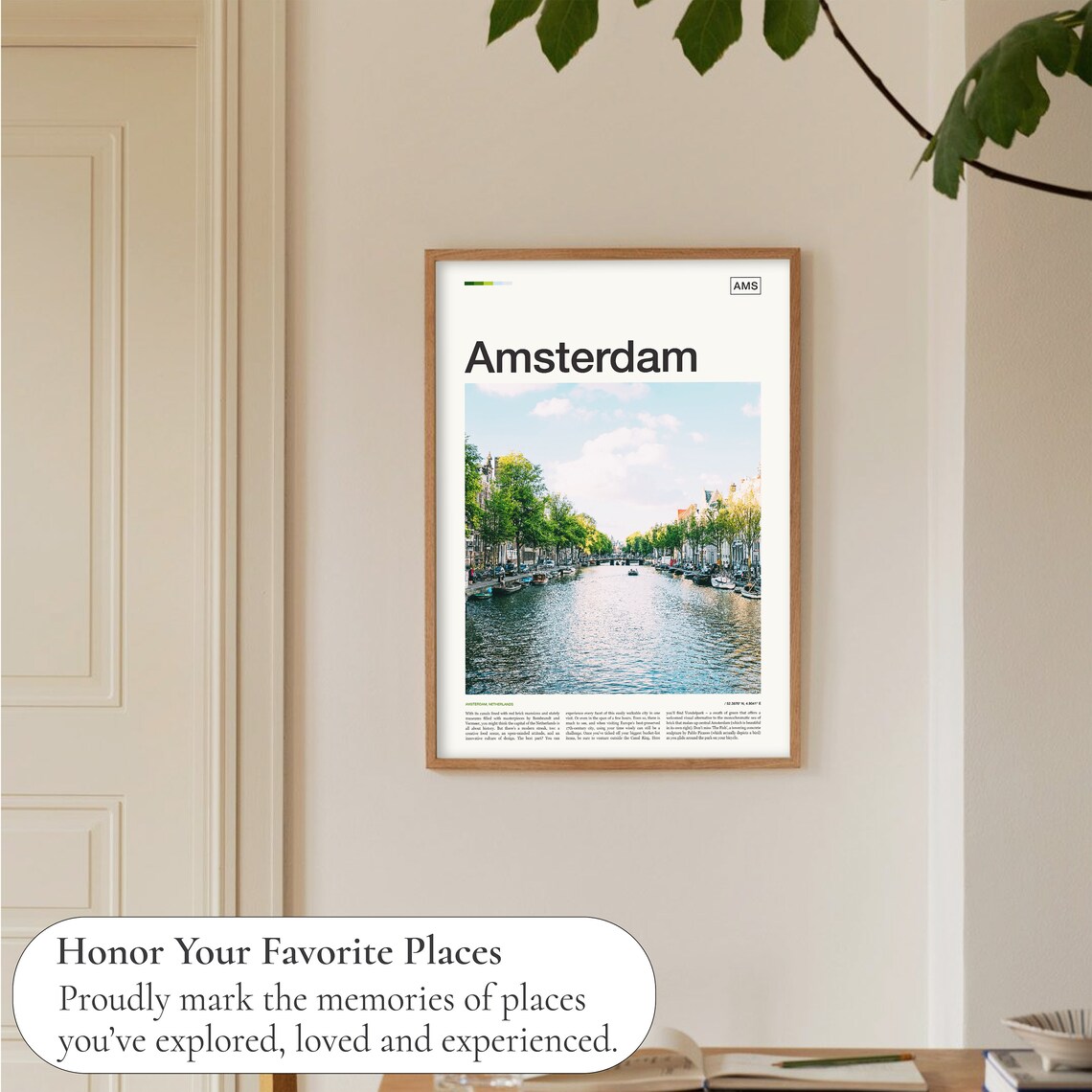 Amsterdam Travel Poster, Netherlands Place Art Print - Image 5