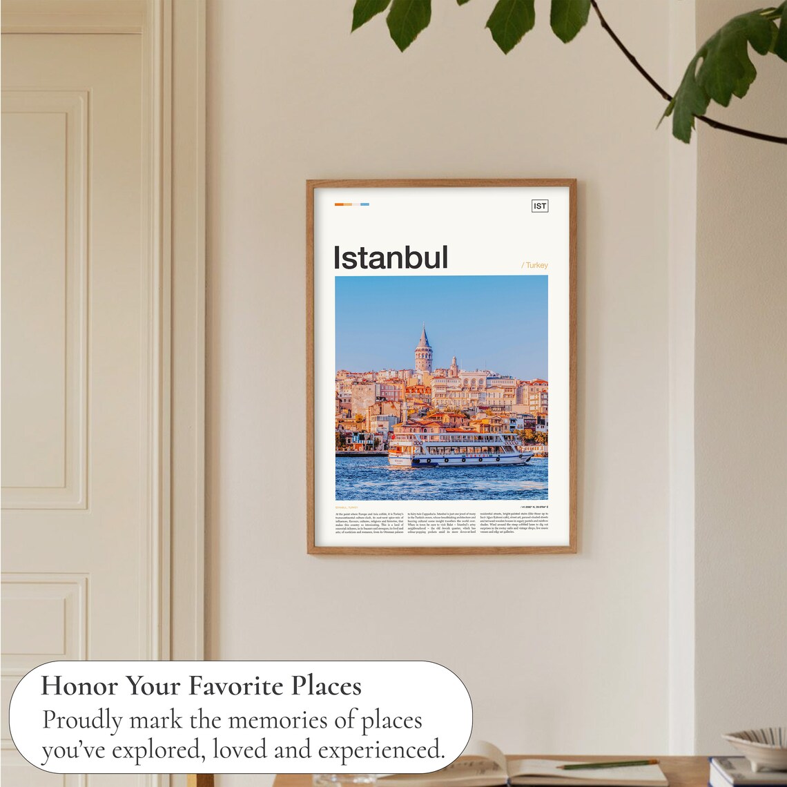 Istanbul Turkey Galata Tower Bosphorus Ferry Photo Travel Poster Art - Image 5